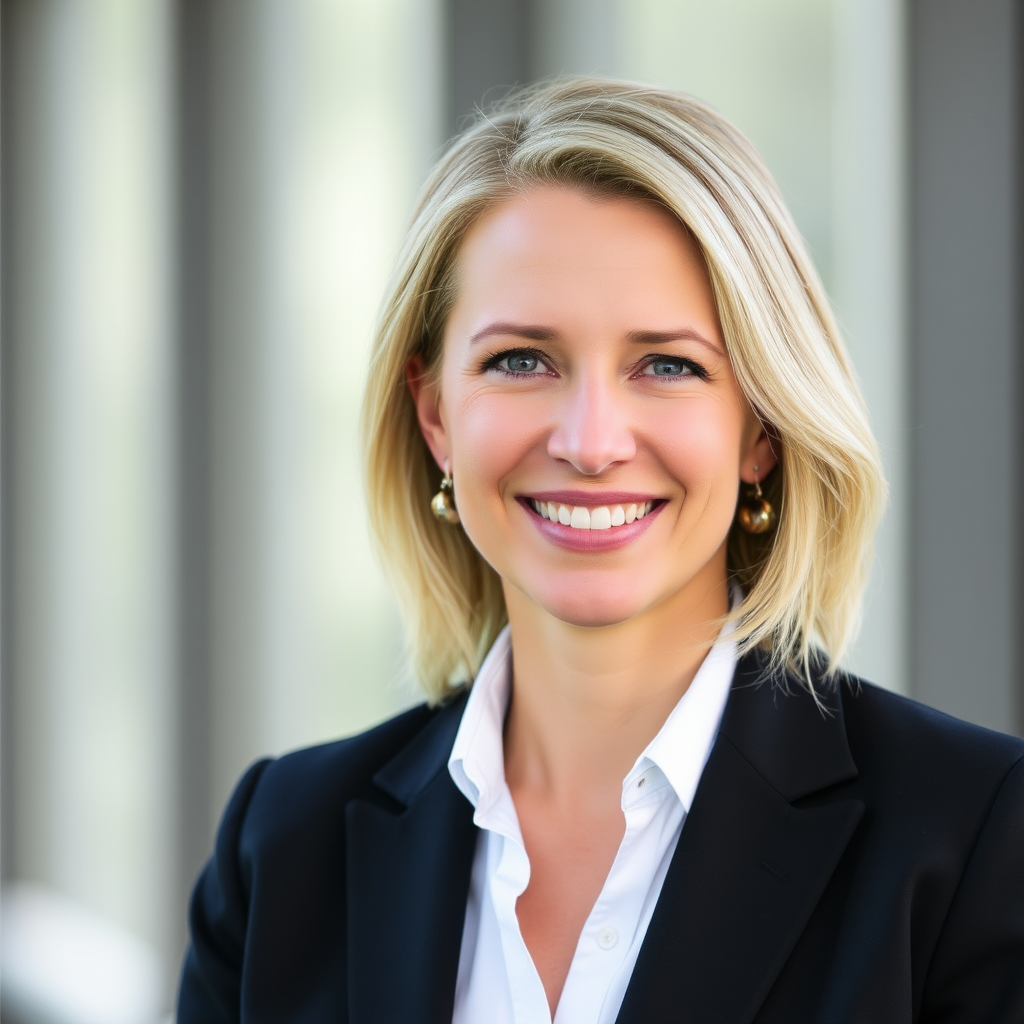Professional headshot of Sarah Mitchell, Senior Business Consultant with over 12 years of experience in strategic planning and organizational development